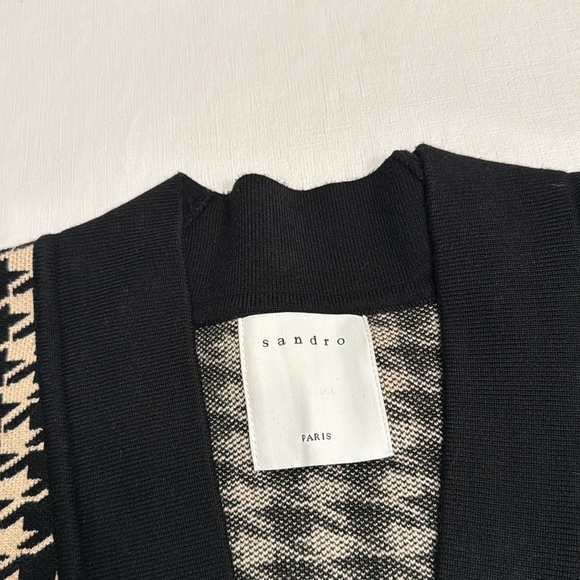 NWOT Sandro Dane Oversized Houndstooth Cardigan - Picture 3 of 8